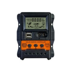 Solar Charge Controller 12V 24V Solar Panel Controller Regulator Auto 2 USB LCD Display Load Discharger