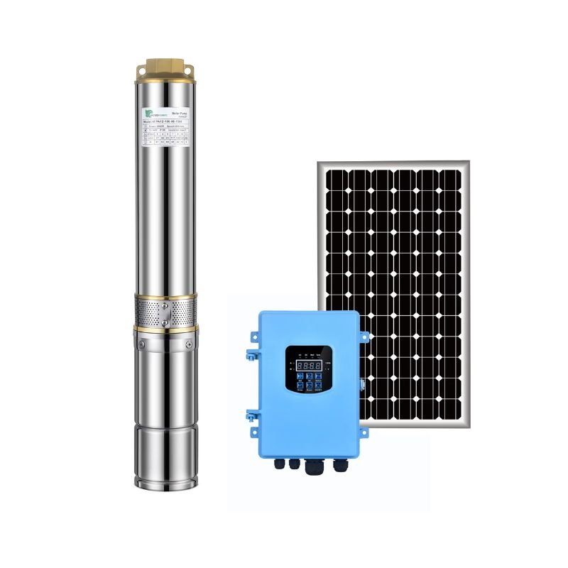 1100W 5HP 3.8m³/h 123m Solar Submersible Water Pump
