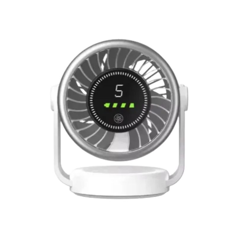 IWIN Solar Desktop Fan with 5 Speed and Large Battery USB Charging for Office and Outdoor Use ONE STAR