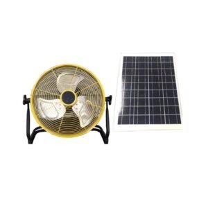 12V ACDC BLDC motor solar floor stand fan with lithium battery and 10w 20w solar panel