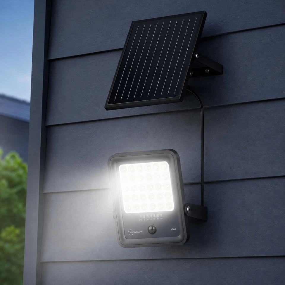 Auraglow Outdoor Solar Powered Bright Security Flood Light - Image 2